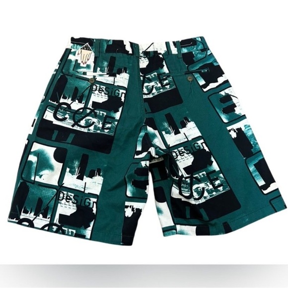 Cav Empt Card 3 Chino Shorts Japanese Streetwear Abstract Geometric Pattern Sz M